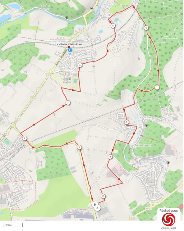 Parcours 10km de 2024